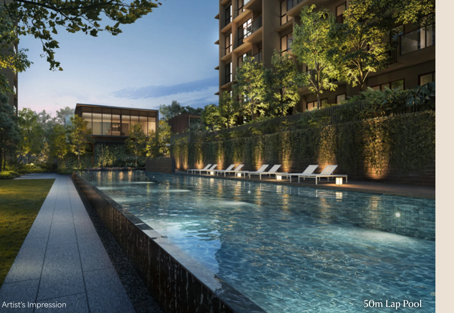 Dunearn House 50 metre lap pool garden artist impression