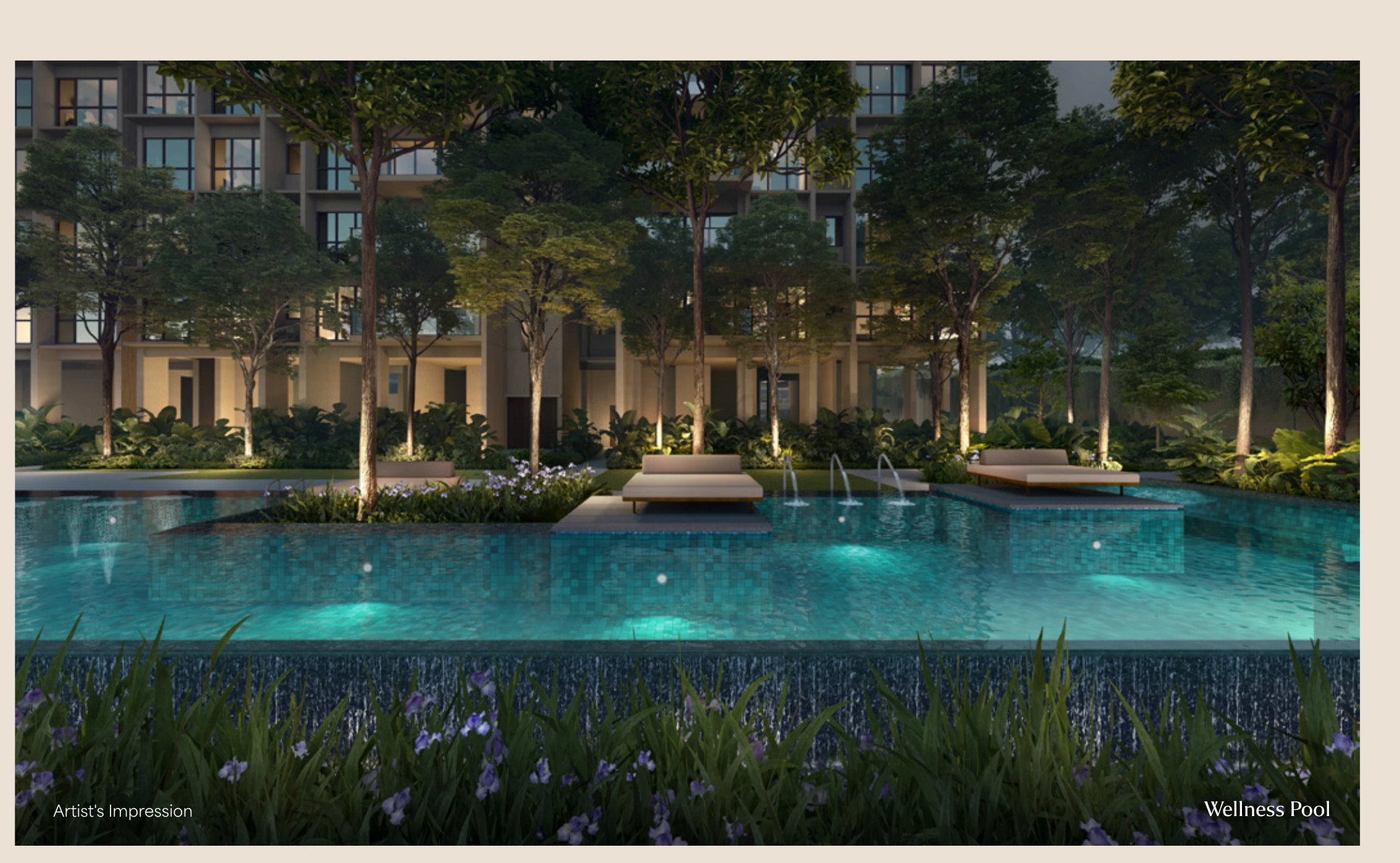 Dunearn House artist's impression of the landscaped pool